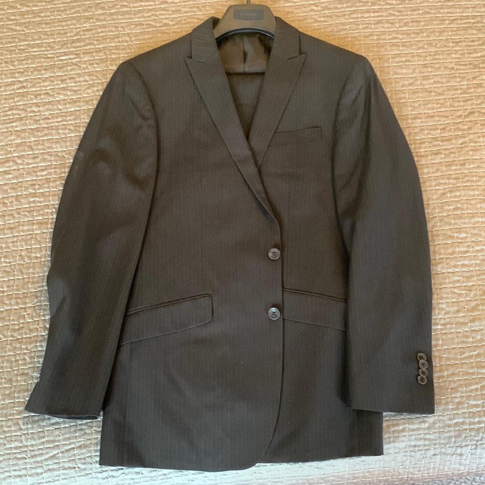 Flat front pant suit